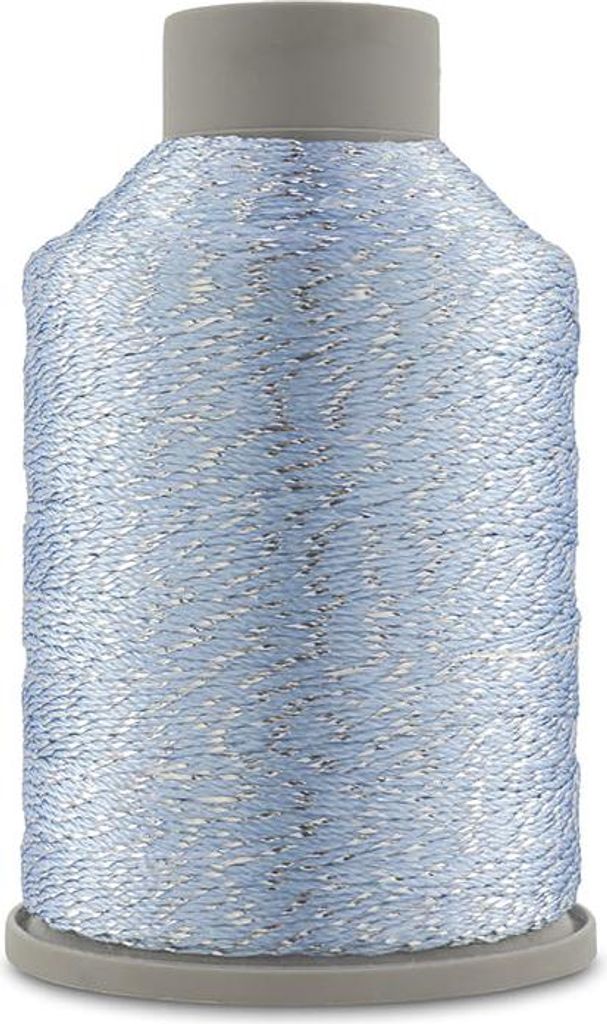 YarnArt Camellia New 417 Błękit+Silber, 450m, 50g Polyester, glänzend, Häkeln/Stricken