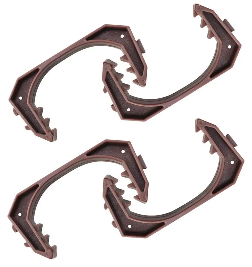 Lot de 4 cales de fenêtre marron 11 cm - Protection anti-pincement PVC