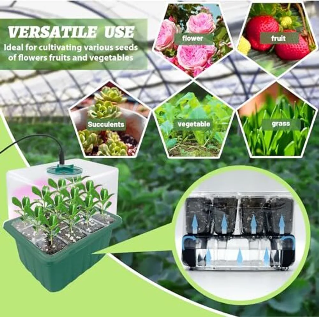 Veekay Kit Mini Serra 6 Pezzi - Design Elegante per Germinazione Casa - 8