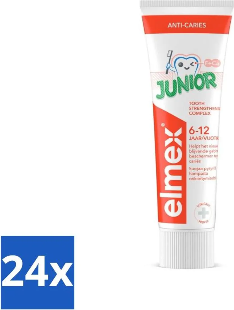 Elmex Gel Dentifricio Junior (5-12 anni) 75 ml - Confezione risparmio - 24 pezzi