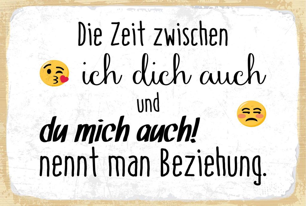 vianmo Holzschild 12x18 cm zwischen ich dich auch und du mich auch Beziehung