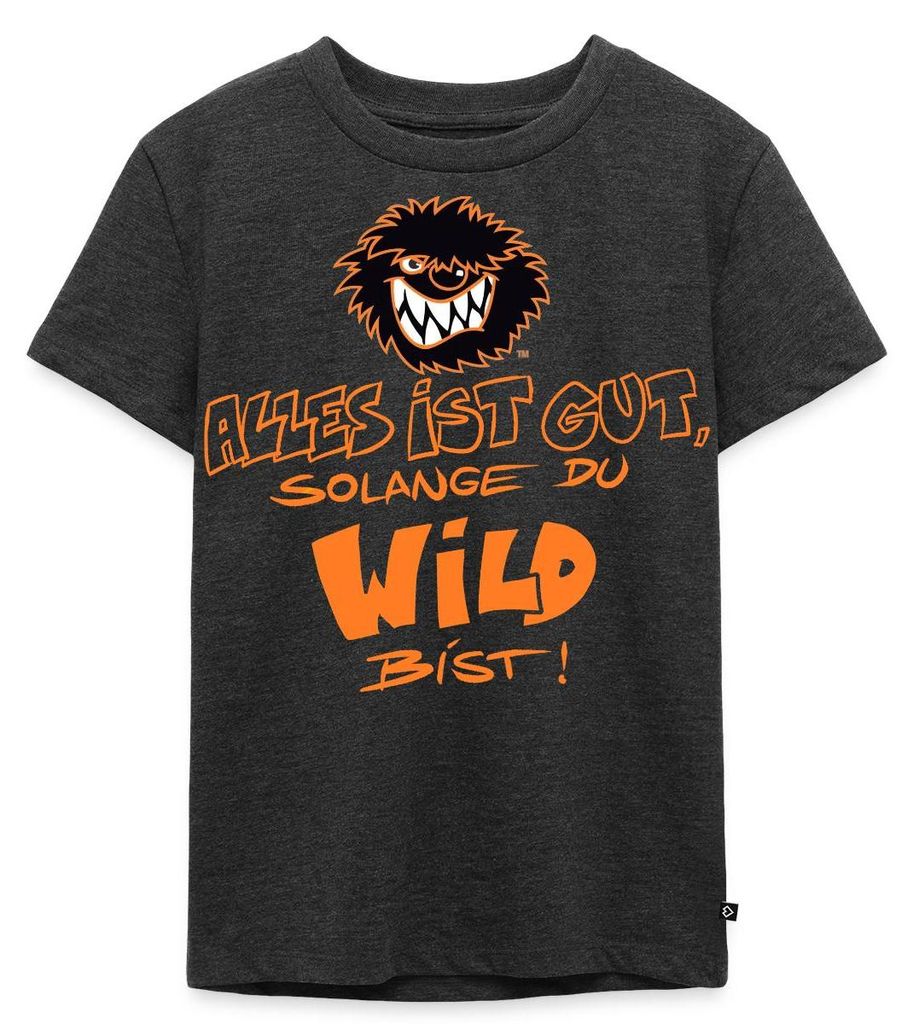 Spreadshirt Die Wilden Kerle Spruch Motto mit Logo Kinder Premium T-Shirt, 110/116 (4 Jahre), Anthrazit meliert
