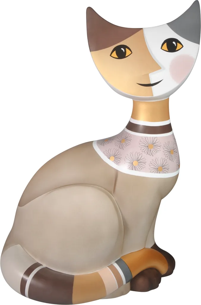 Statue Chat Stella Goebel Décoration Porcelaine de Qualité Durable Or
