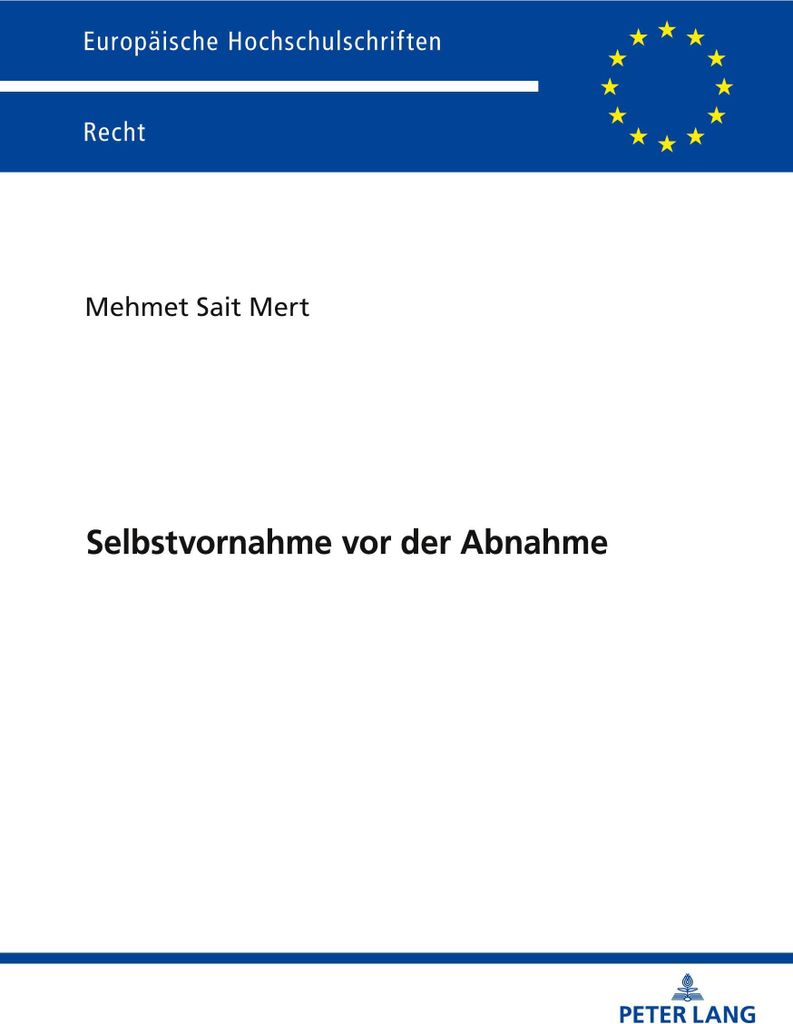 Selbstvornahme vor der Abnahme
