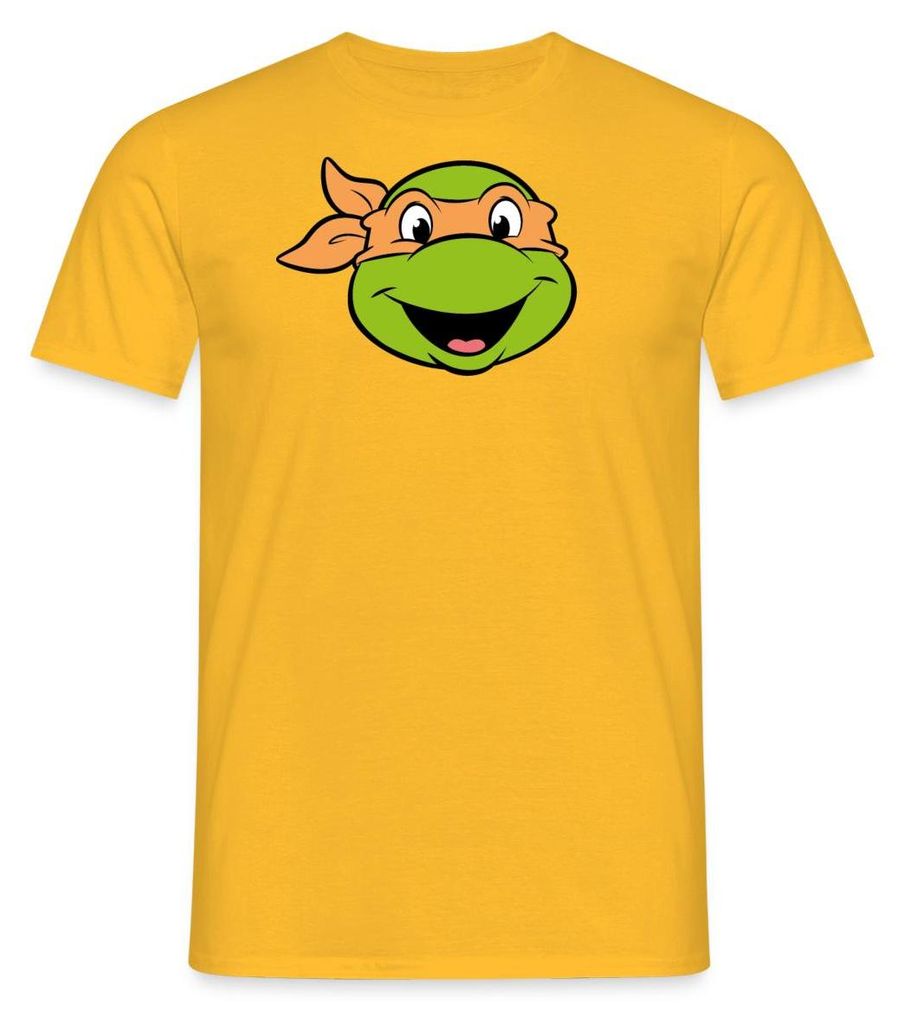 Spreadshirt Teenage Mutant Ninja Turtles Michelangelo Kostüm Karneval Männer T-Shirt, XL, Gelb
