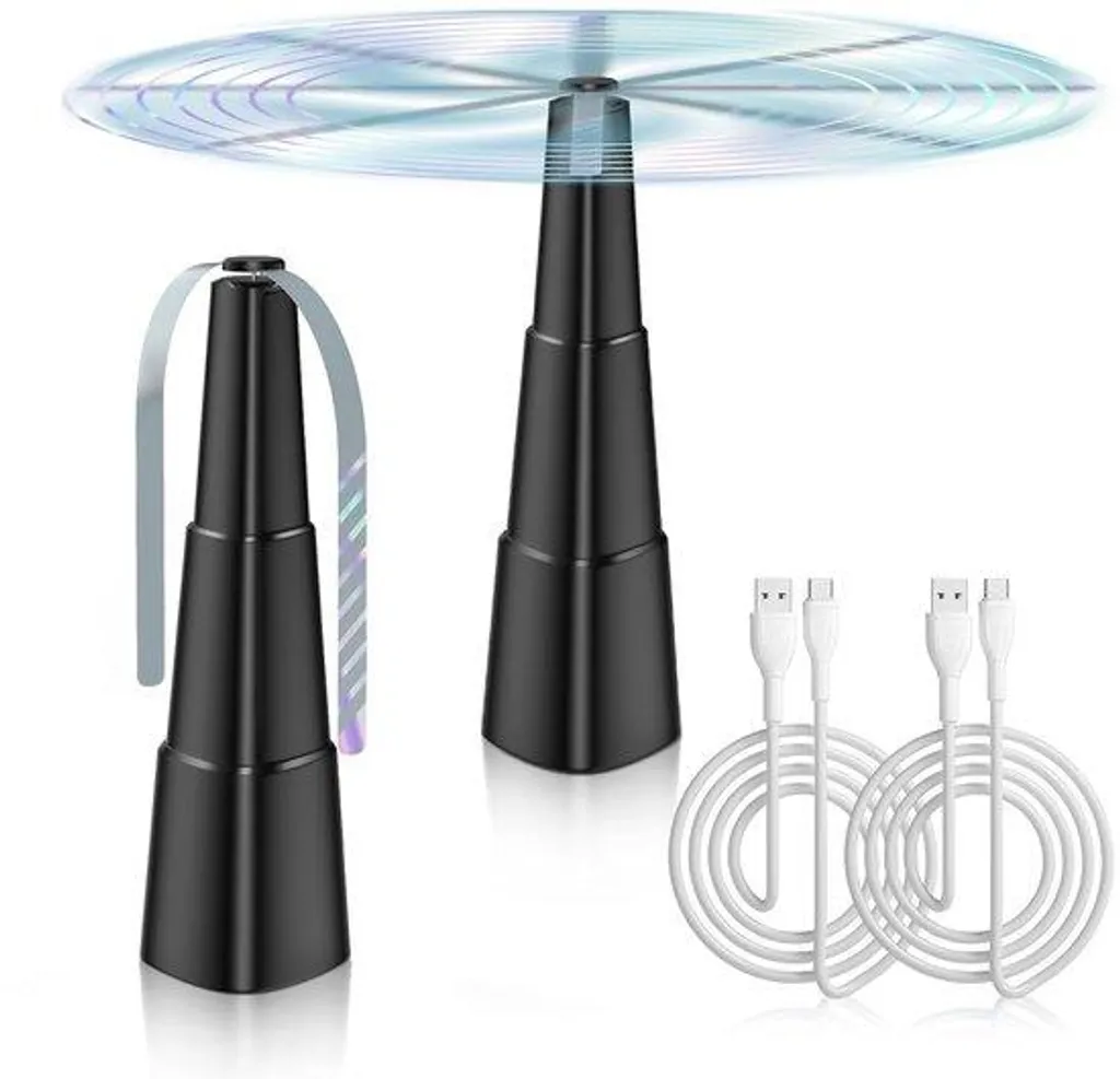Anti-moustique rechargeable : lot de 2 ventilateurs portables extérieurs