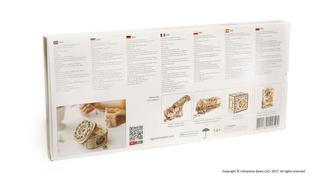Coffre au Trésor Puzzle 3D en Bois avec Serrure à Code Mécanique - 10