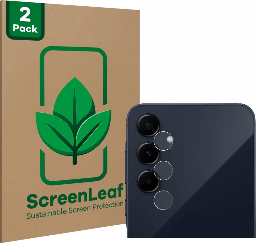 2x ScreenLeaf Schutzfolie für Samsung Galaxy A55 5G (NUR Kameraschutz) nachhaltiger Displayschutz Display Schutz Folie Klar Transparent