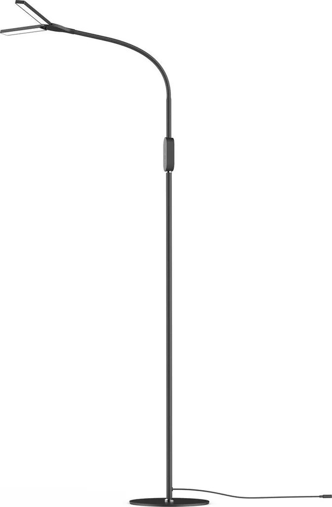 Lampe sur pied SBR LED noire - Lampadaire de lecture à intensité variable