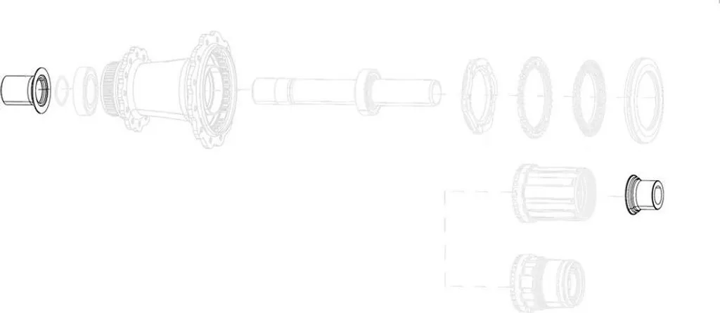 Kit d'Adaptateurs de Moyeu Arrière Zipp Cognition V2 Noir Taille Unique