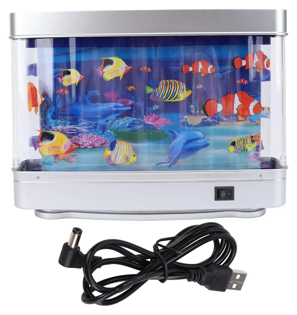 Lampe d'ambiance marine relaxante pour bureau et chambre d'enfant LED