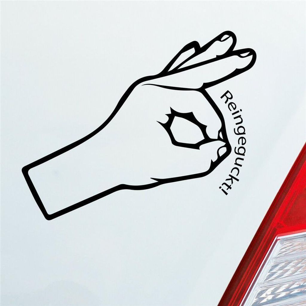 Auto Aufkleber Reingeguckt! 16x10 cm Schwarz Matt Sticker Heckscheibenaufkleber