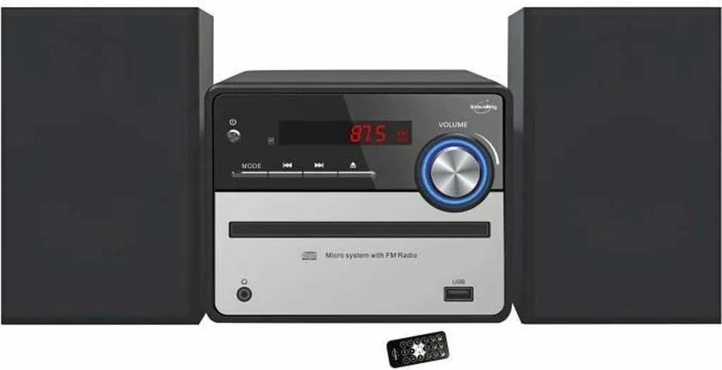 Microchaîne Bluetooth Inovalley CH37-BTH Noire avec son Stéréo Puissant