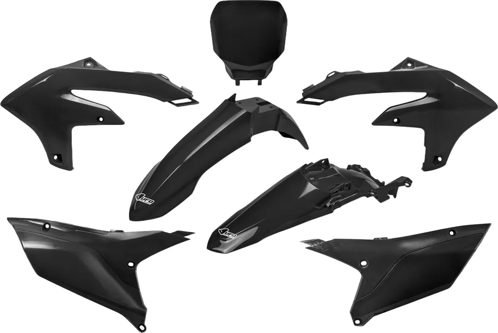 Kit plastique UFO Yamaha YZ450F résistant aux chocs et rayons UV noir