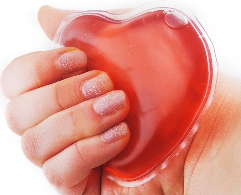 Wiederverwendbarer Handwärmer im Herz-Design, Farbe Rot, Produktbild 