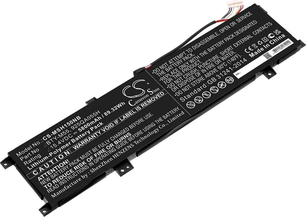 Batterie MSI Alpha 15 A3DDK - Cellules Premium remplace 925QA055H 15.2V