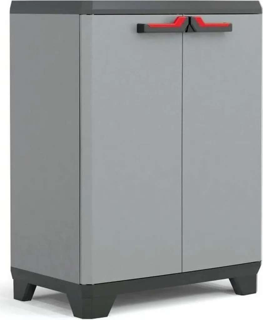 Armoire basse Keter Stilo en polypropylène gris 68 x 39 x 90 cm