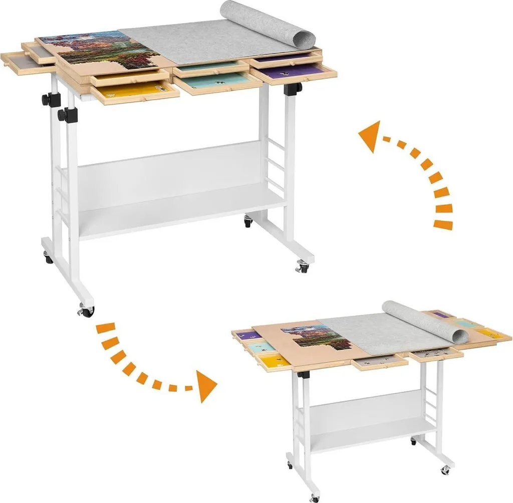 Fini le mal de dos avec cette table de puzzle réglable et mobile XL