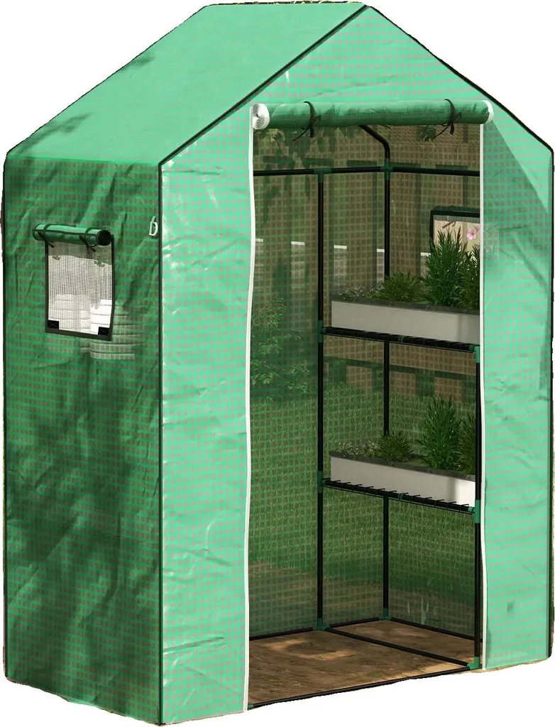 Serre de jardin tunnel étanche renforcée pour potager 3x2m avec bâche