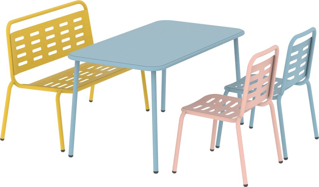 Kindersitzgruppe 'Etroubles' 4-tlg. Kindertisch mit 2 Produktbild 