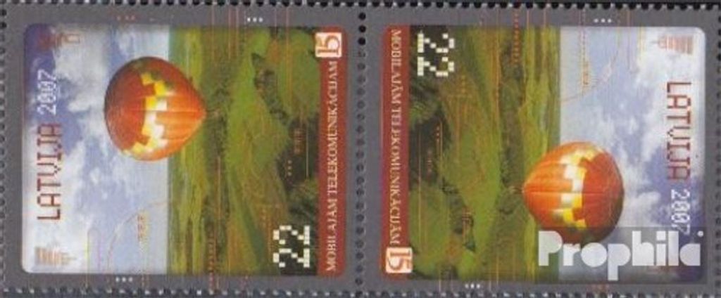Briefmarken Lettland 2007 Mi 692K (kompl.Ausg.) Kehrdruckpaar postfrisch Handy