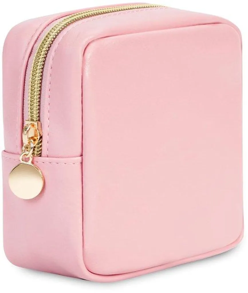 Trousse cosmétique rose imperméable en cuir synthétique chic et solide