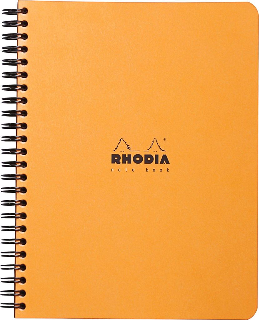 Rhodia 5x Notebook A5+, Doppelspirale, 80 Blatt 80g, punktkariert Orange 193448C