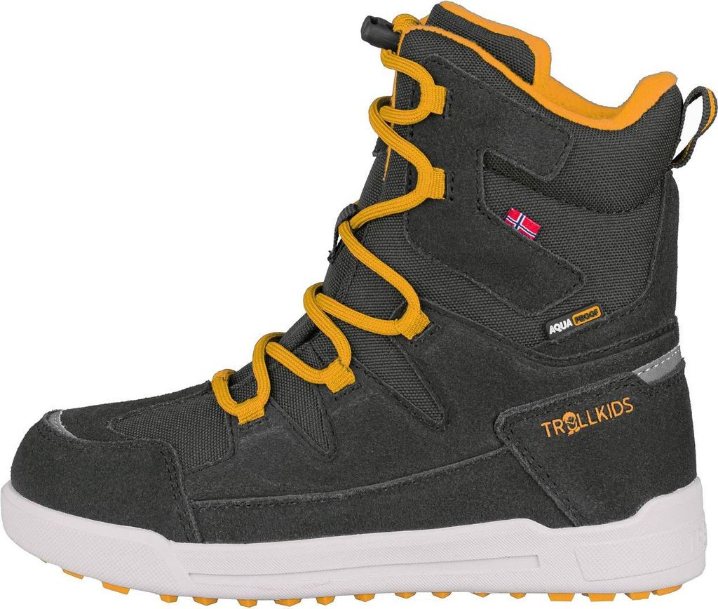 Trollkids Kinder Finmark Winterstiefel anthracite/golden yellow 34