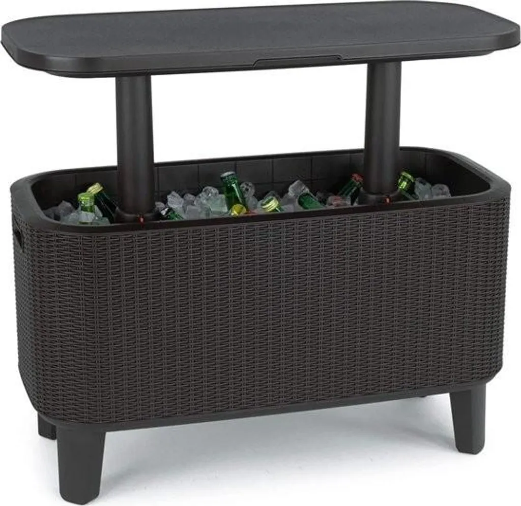 Table haute bar 3 en 1 avec bac à glaçons intégré pour vos cocktails