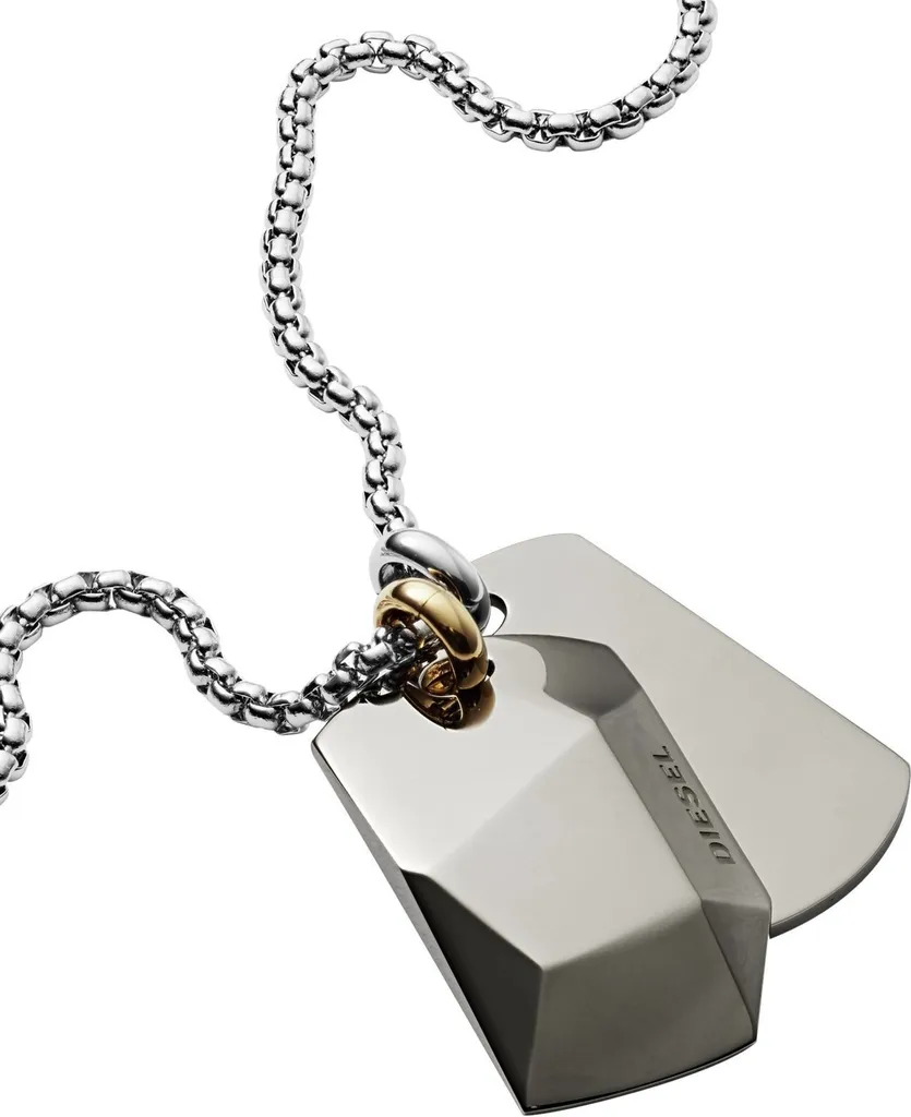 Collana Militare Diesel DX1143040 - Acciaio da Uomo Resistente