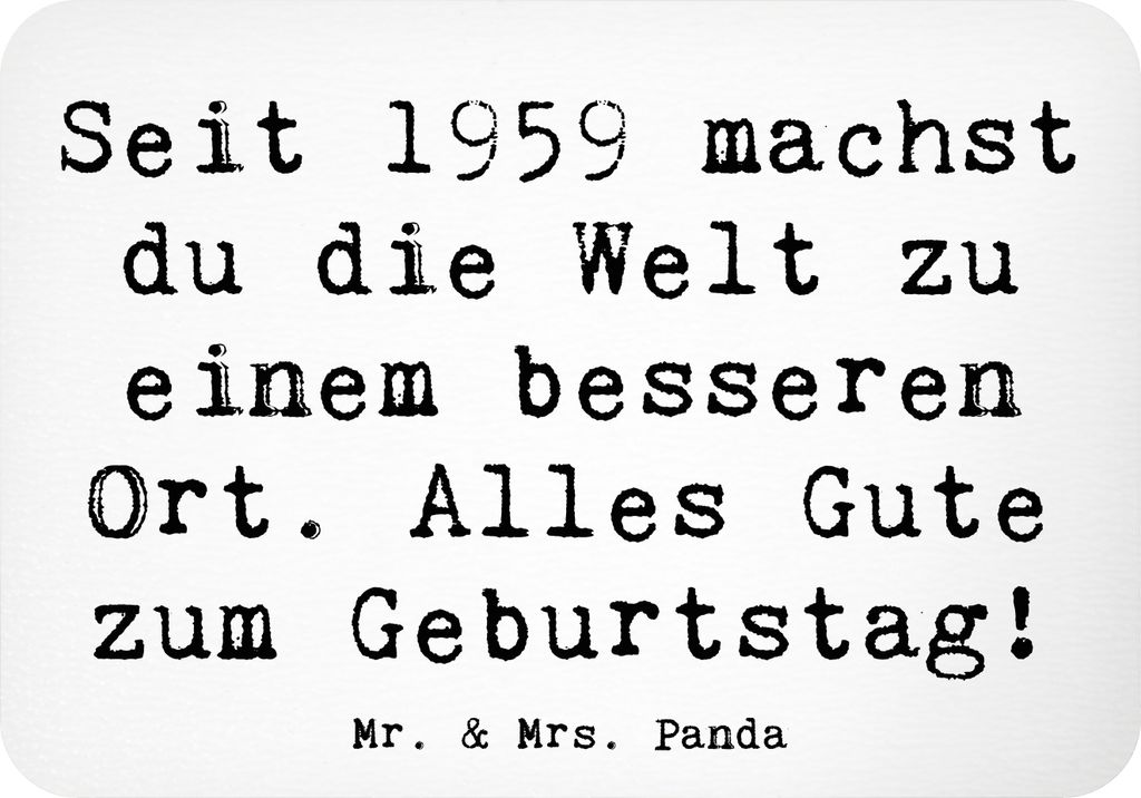 Mr. & Mrs. Panda magnet Spruch 1959 Geburtstag - Weiß - Geschenk, büromagnet, Geburtstagsgeschenk, runder, Pinnwandmagnet, Kühlschrankmagnet, We...