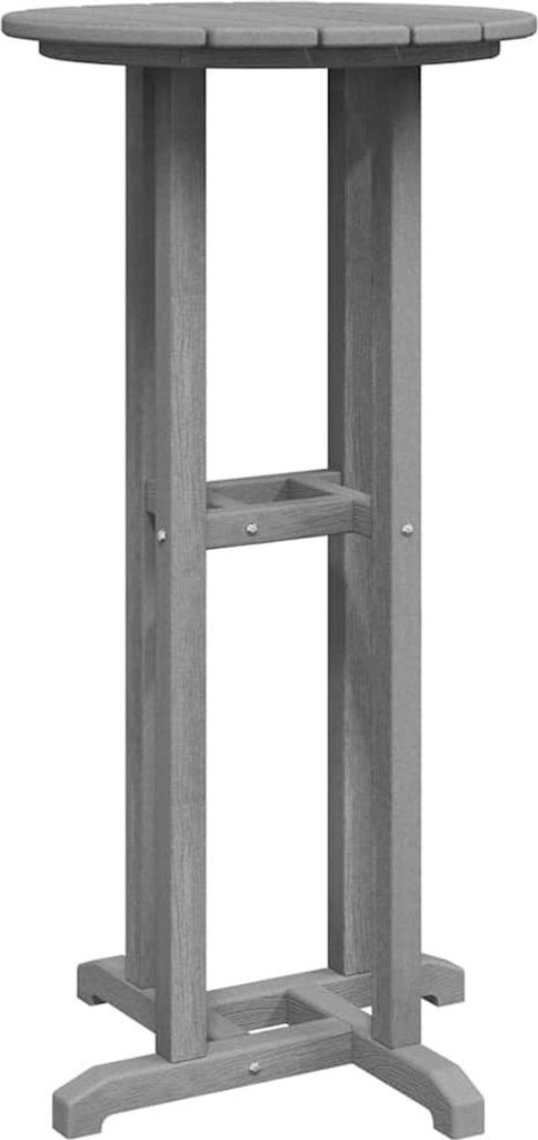 "WINTER SALE"Terrassentisch - elegantes Design - Bartisch Hellgrau 55x55x107cm Polyethylen - Gartentische NeuMöbel132404