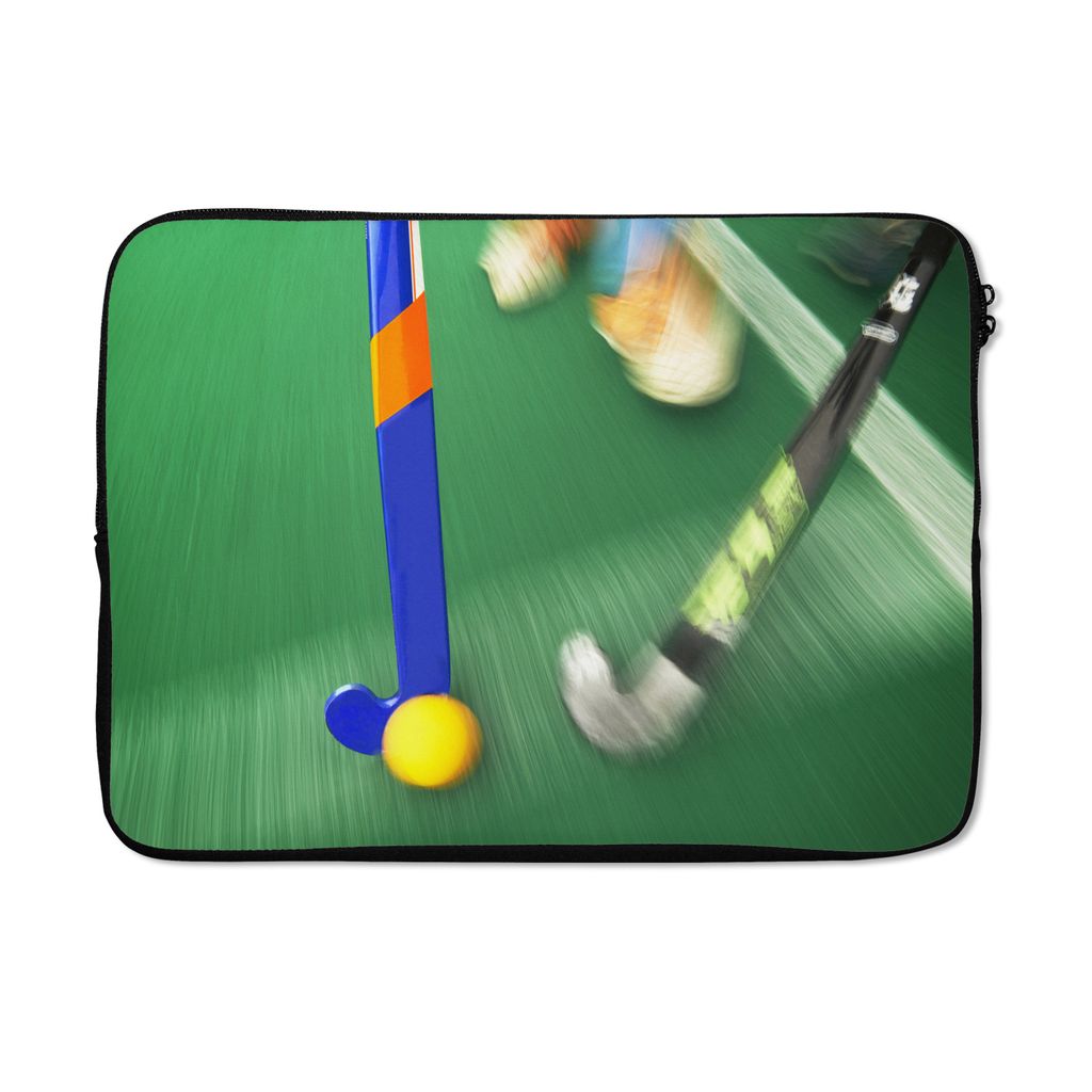 MuchoWow Laptop Hülle 14 ZollAktionsbild von einem Eishockeyspiel Laptoptasche - Laptoptasche - Stoßsicher - Schutzhaube