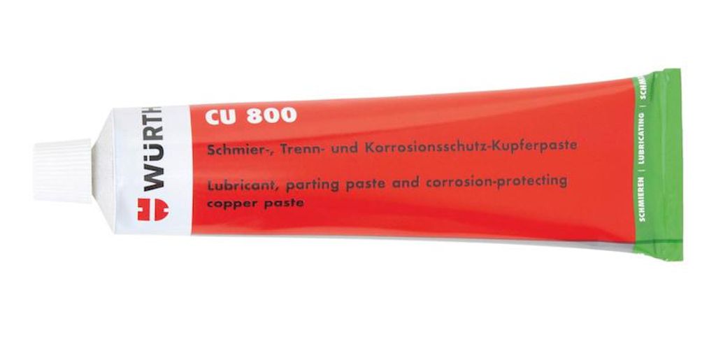WÜRTH Kupferpaste CU 800 100 g – Hochtemperatur Kupferpaste bis 1200°C