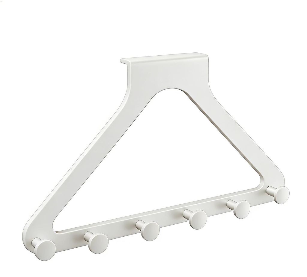 Robuster Türhänger mit 6 Haken – Platzsparende Aufbewahrungsmöglichkeit für Mäntel, Hüte, Schals, Handtücher – Ideal für Schlafzimmer, ...