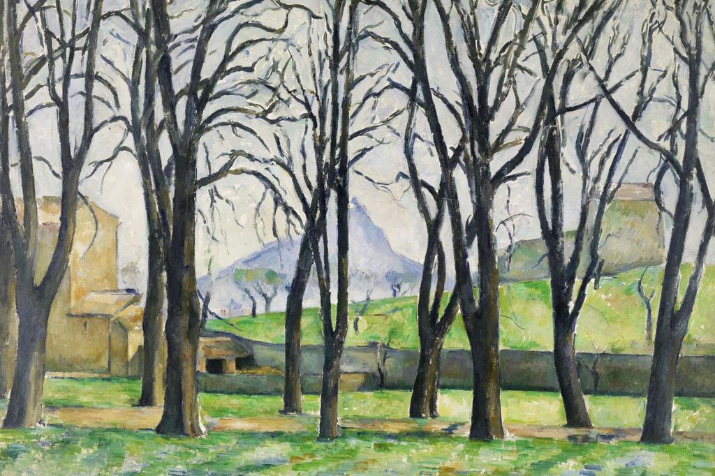 Plakat 30x20cm Kastanienbäume, Paul Cezanne Vintage für das Wohnzimmer