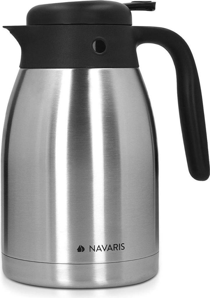 Navaris Isolierkanne Warmhaltekanne aus Edelstahl 1,5l - Produktbild 