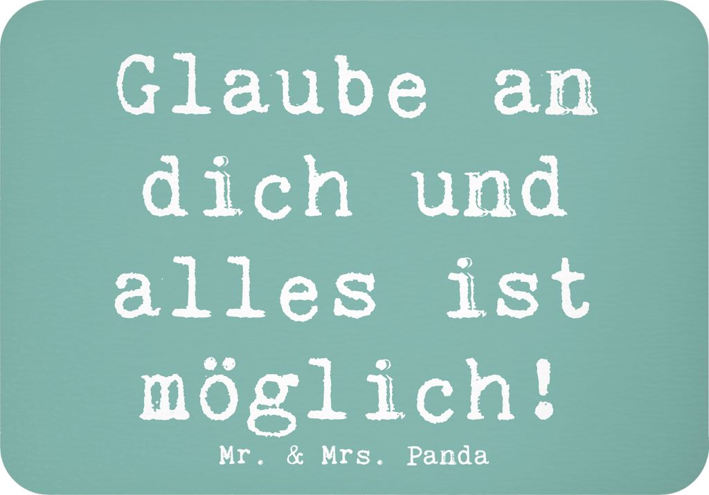 Mr. & Mrs. Panda magnet Spruch Vertrauen in eigene Fähigkeiten haben - Meeresbrise - Geschenk, whiteboardmagnet, Kühlschrankmagnet, Lebensfreude,...