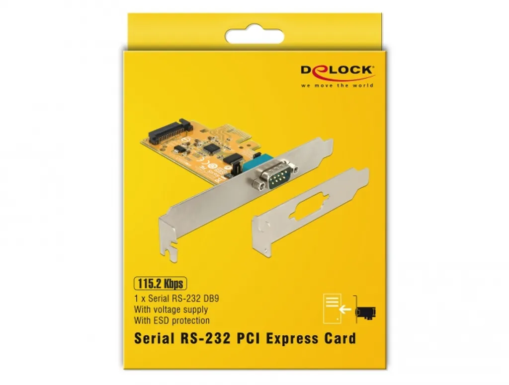 Carte Contrôleur Série RS232 PCIe avec Protection ESD et Tension 5V - 4