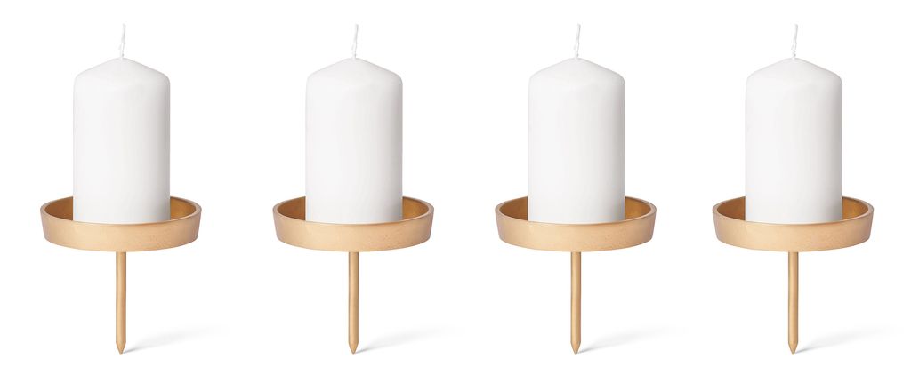 Novaliv 8x Kerzentülle ohne Dorn 8,5cm GOLD ALUMINIUM Produktbild 5