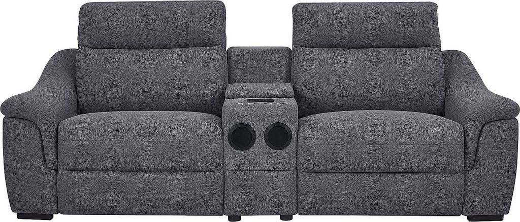 Vente-unique VERETO, Liegestuhlsofa, Wohnzimmer, Grau, 2 Produktbild 