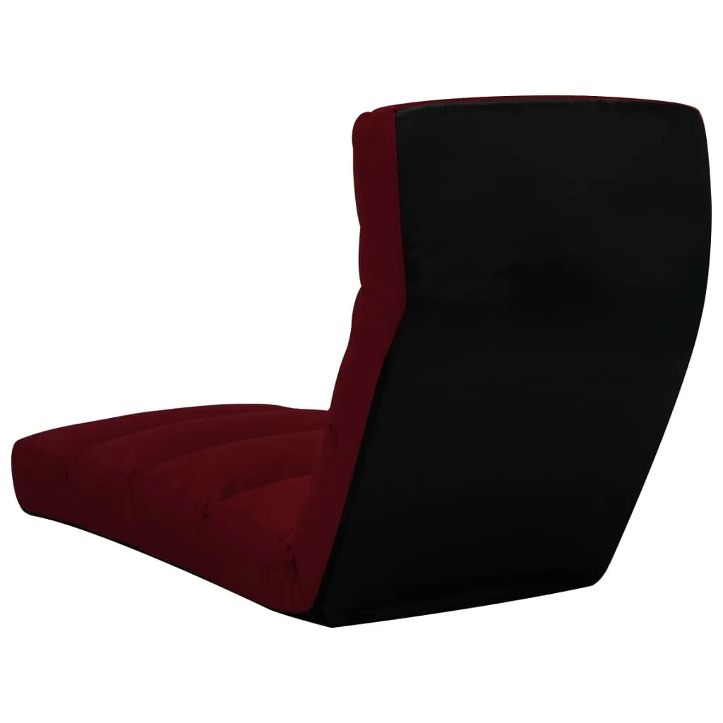 Siège de sol modulable et pliable - Fauteuil d'appoint vin rouge