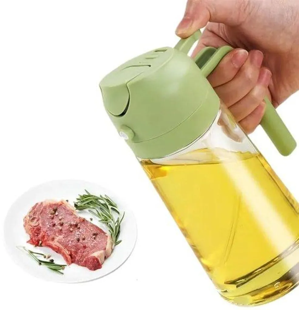 Vaporisateur d'huile en verre 470 ml - Dosage Précis et Double Sortie
