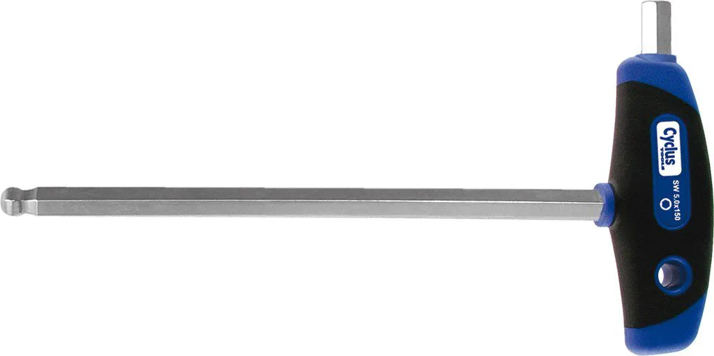 Chiave a Brugola 4mm Cyclus Tools Testa Sferica e Manico T 150mm per Bici