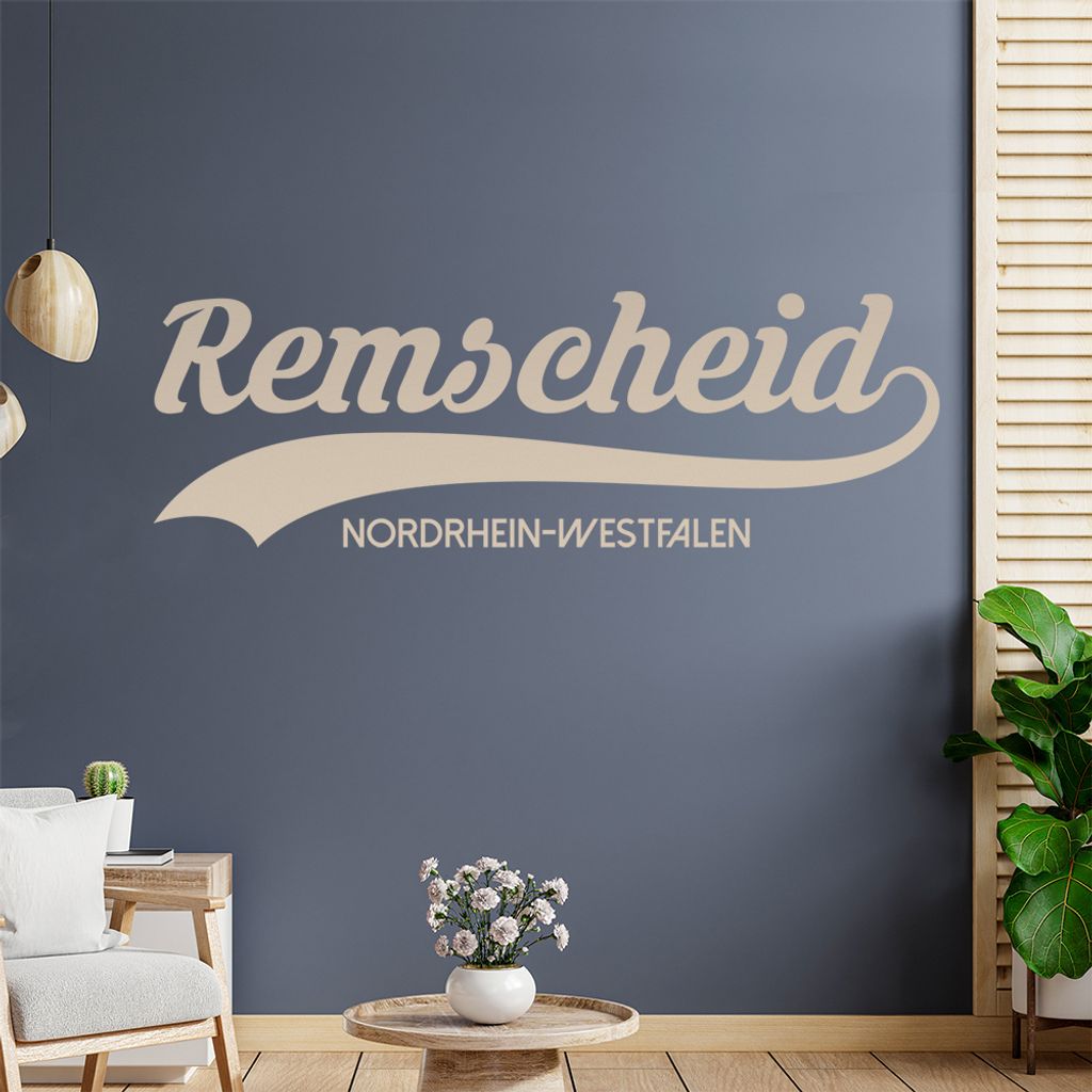 Remscheid Nordrhein-Westfalen Wandtattoo Wandaufkleber Wall Sticker - Dekoration, Küche, Wohnzimmer, Schlafzimmer, Badezimmer
