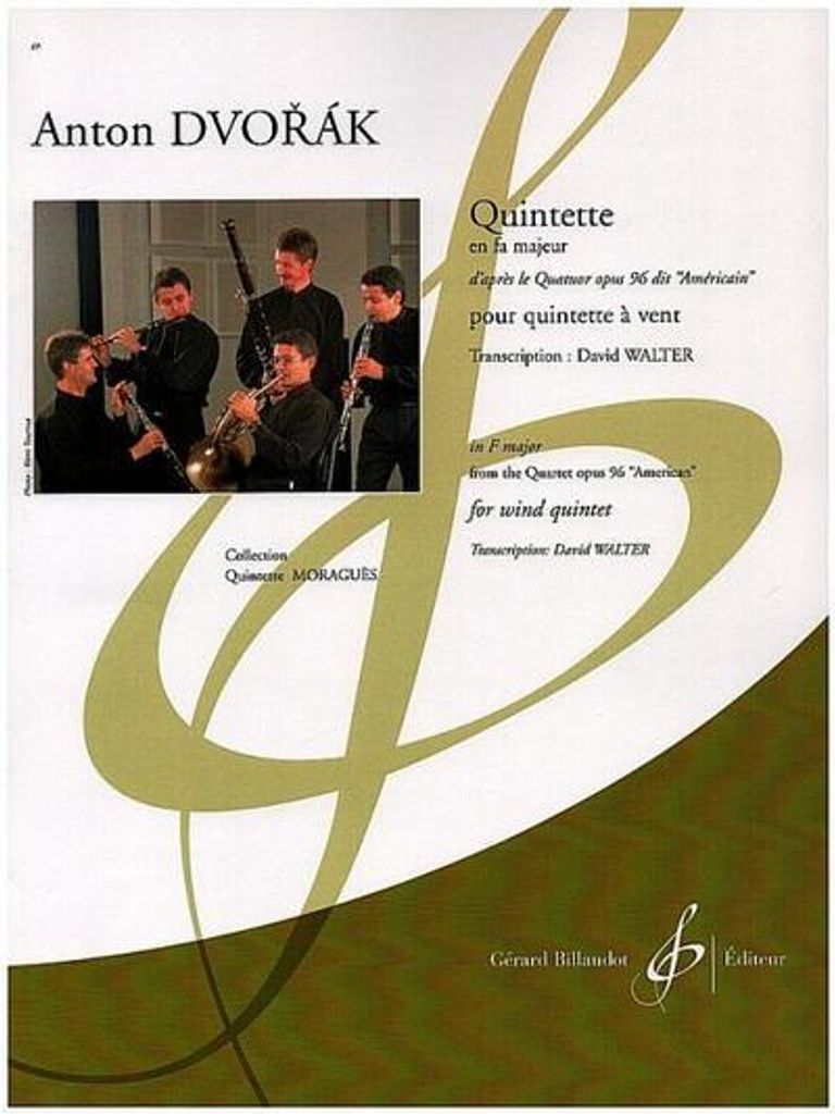 Quintette en fa majeur d'après le Quatuor op.96 dit \Américain\"pour flûte, hautbois, clarinette, cor et basson"