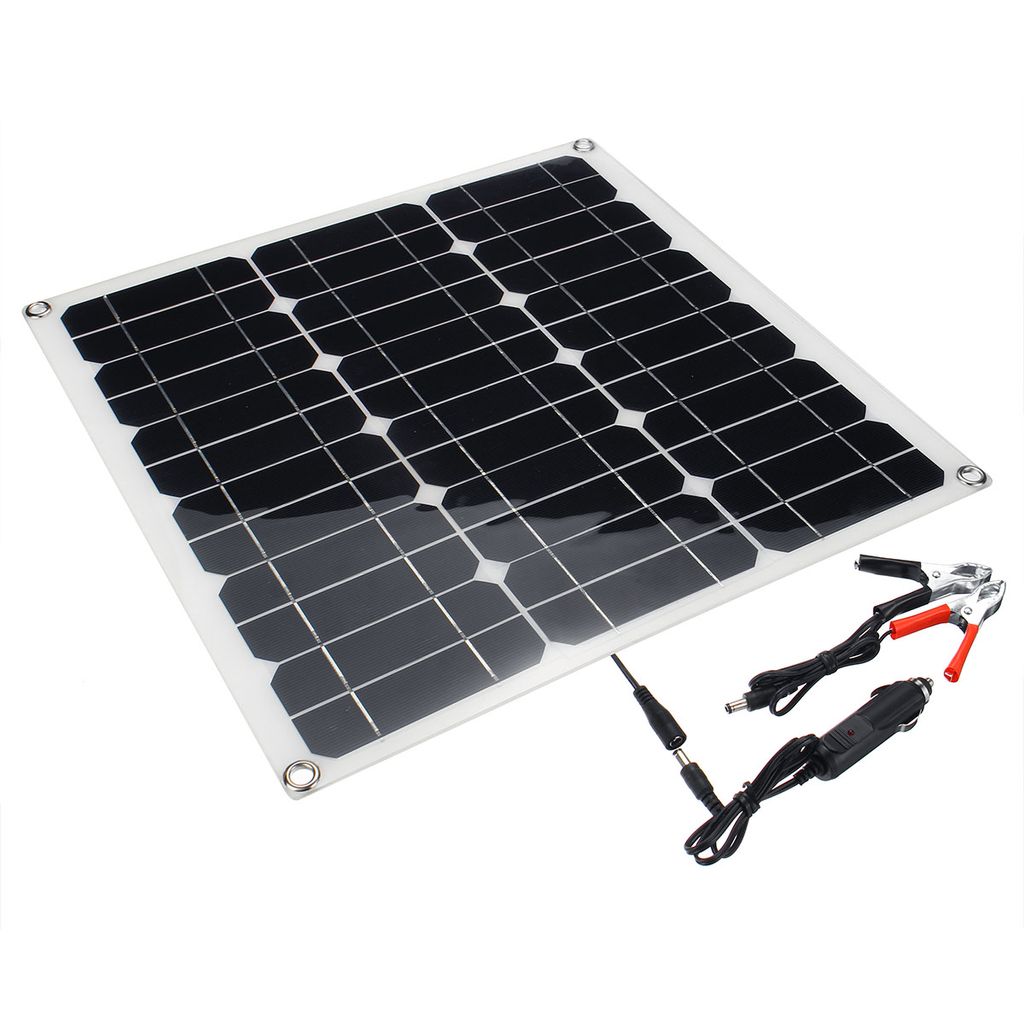40W Monokristallin Solarmodul Photovoltaik Solarpanel Wohnmobil Solarzelle Mono 