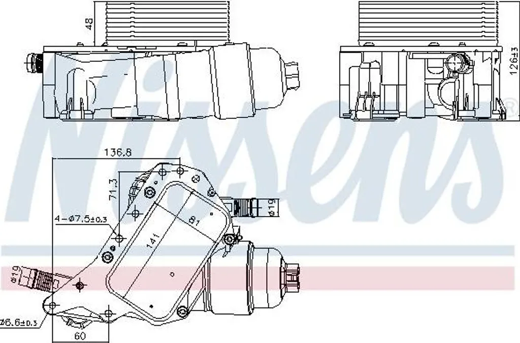 Radiateur d'huile moteur compatible avec Renault Scenic Kadjar Megane
