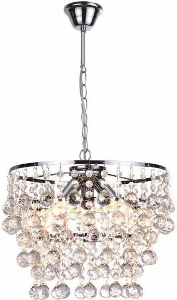 Suspension en cristal London chrome pour un éclairage luxueux et chic