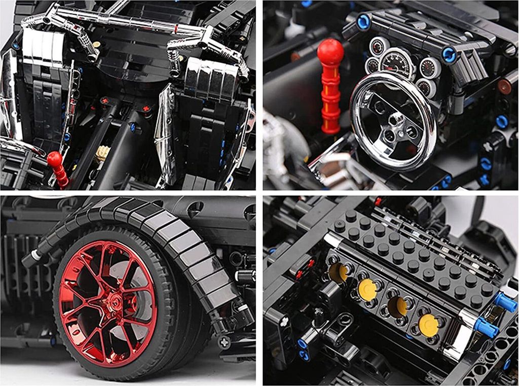 Mould King 13108 Sportwagen 1:8 MOC Klemmbausteine 2943 Produktbild 5